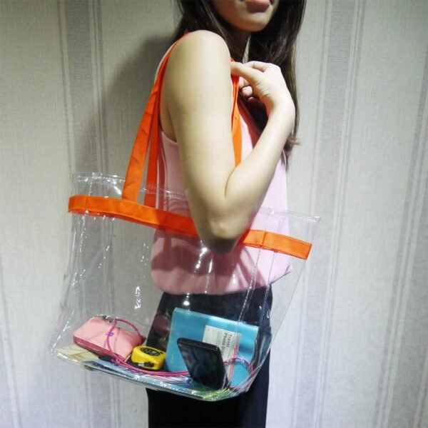 sports promotion clear casual tote bag (1)