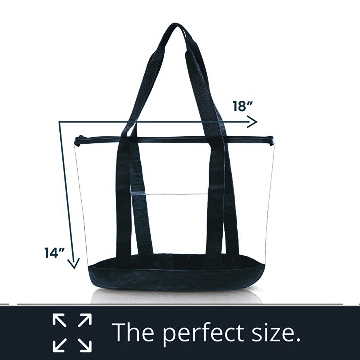 Clear Tote bag for Stadium - J&F- For the Love of the Game