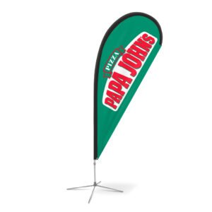 custom logo outdoor advertising teardrop beach flag