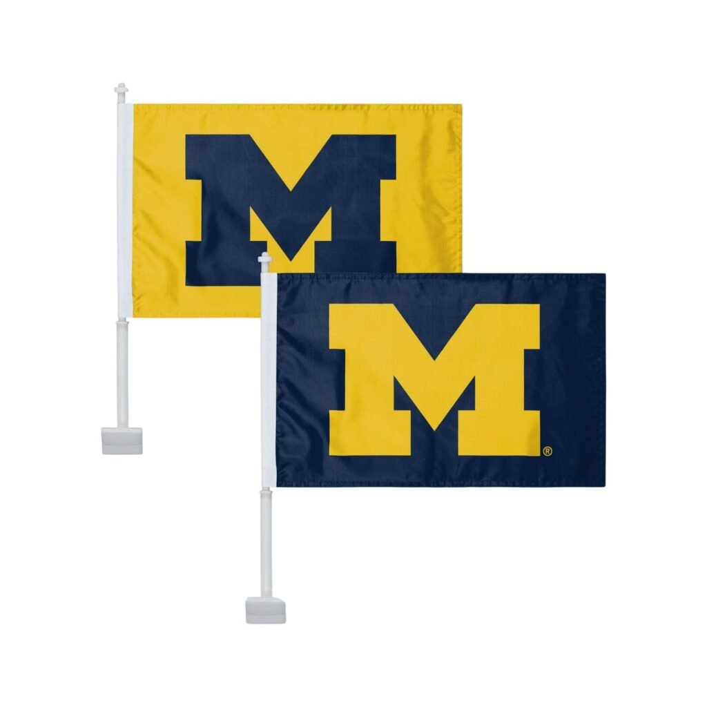 michigan wolverines car flag