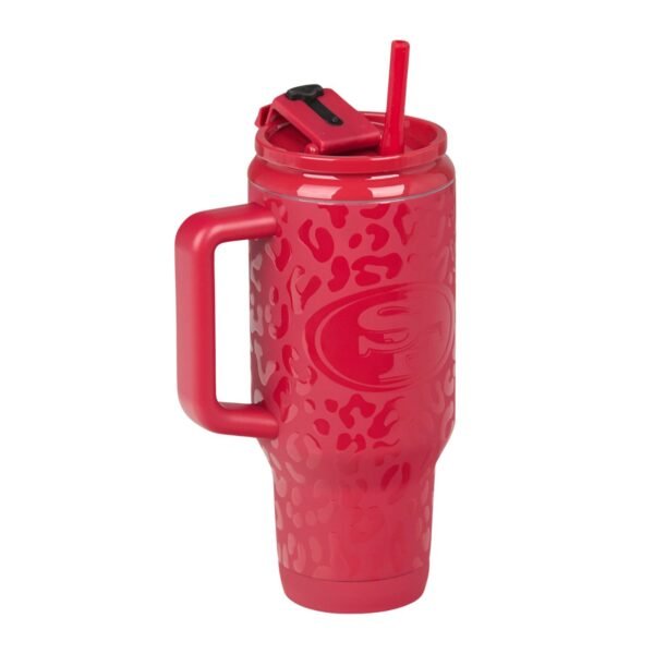 san francisco 49ers 32 oz leopard travel mug