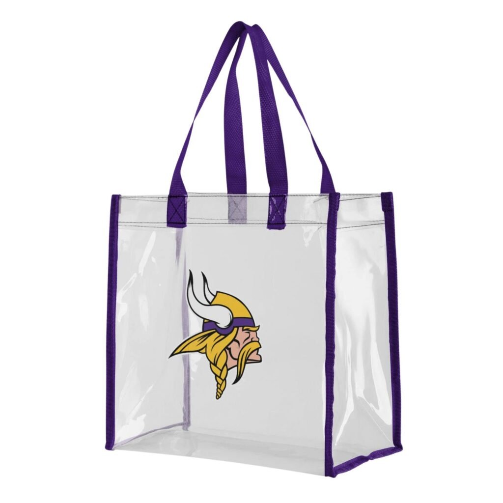 minnesota vikings clear tote bag