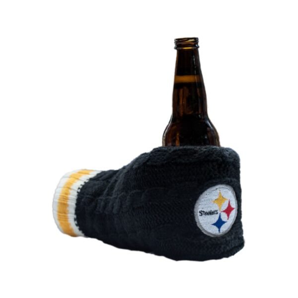 pittsburgh steelers knitted jacquard beer mittens