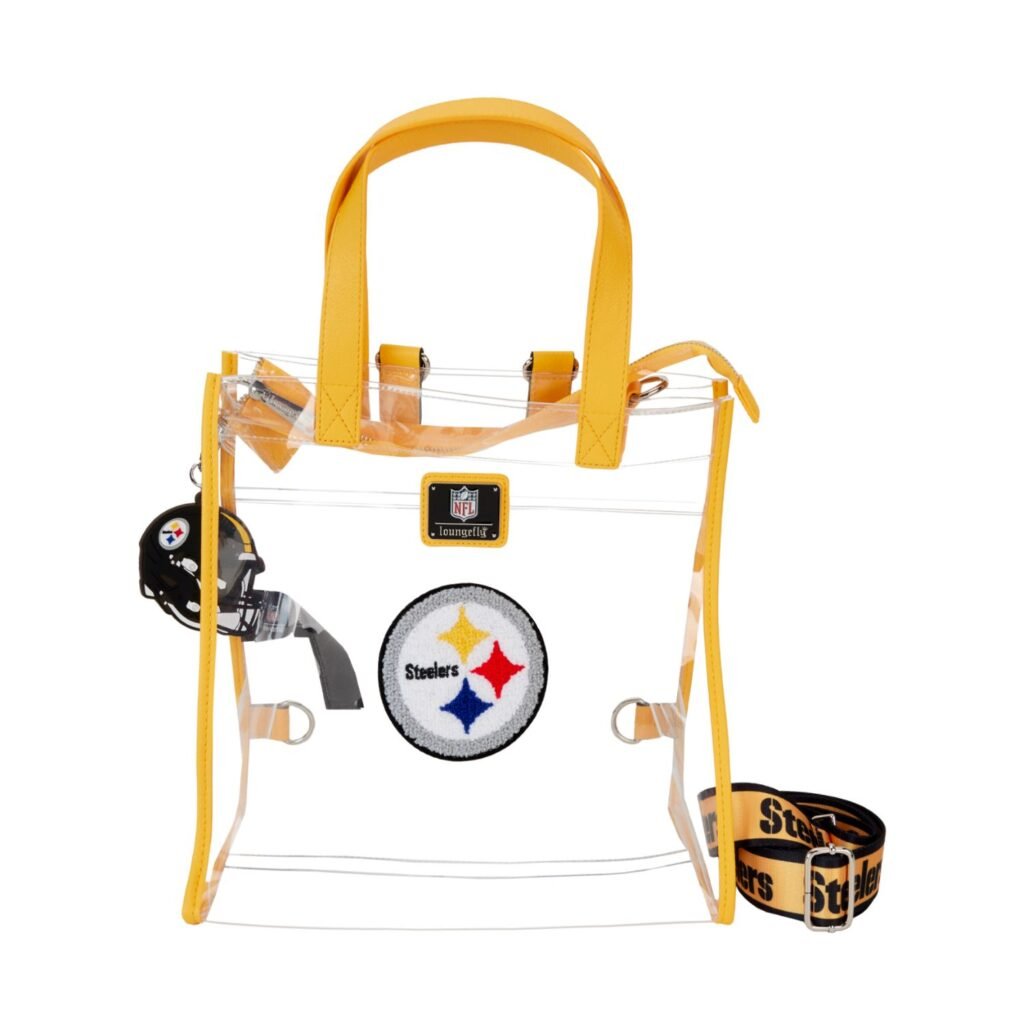 steelers zippered clear tote bag