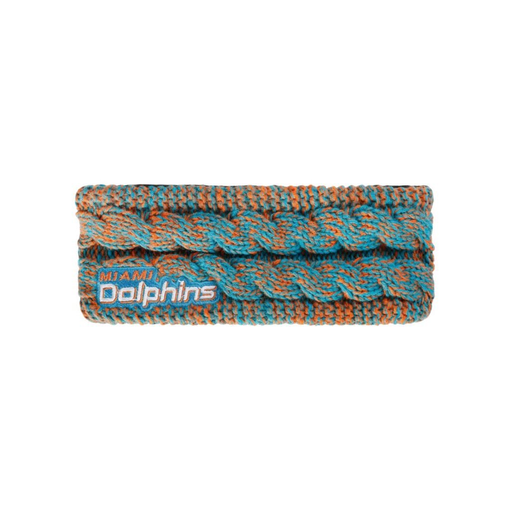 miami dolphins knitted colorblend headband