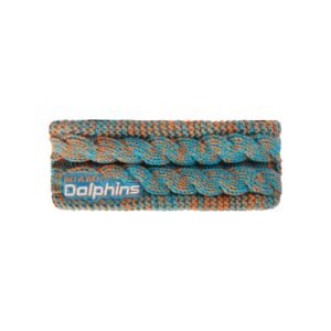 miami dolphins knitted colorblend headband