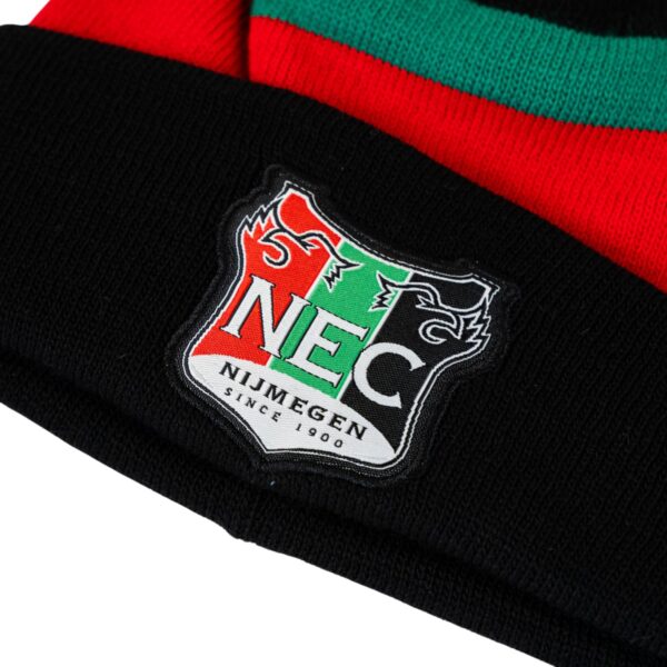 nec nijmegen knitted beanie witn patch