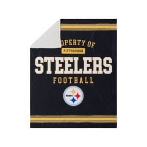 pittsburgh steelers team property sherpa plush throw blanket