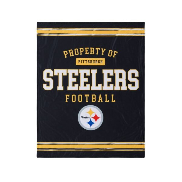 pittsburgh steelers team property sherpa plush throw blanket